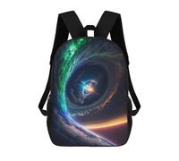 sinyumoney Black Hole Spiral Galaxy Mochila Escolar Infantil De 17 Pulgadas, Mochila Escolar Impresa En 3D Para Niños De Primaria Y Secundaria
