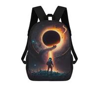 sinyumoney Black Hole V6 Mochila Escolar Infantil De 17 Pulgadas, Impresa En 3D, Estilo Casual, Para Niños, Ideal Para Viajes, Como Mochila Escolar O Para Llevar Libros.