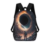 sinyumoney Black Hole's Edge Astronaut's Journey Mochila Infantil De Moda Divertida Mochila Escolar Para Niños Y Adolescentes Con Impresión 3D Para Niños 17inch