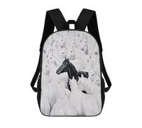sinyumoney Black Horse Among White Ones-2 Mochila Escolar, Bolso De Negocios, Bolso Para Portátil Resistente Para Niñas Y Adolescentes 17inch