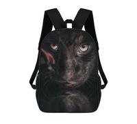sinyumoney Black Jaguar Cub Mochila Escolar De Moda Para Estudiantes, Adecuada Para Niños Y Niñas, Mochila Informal Para Viajes Al Aire Libre, Esencial Para El Día A Día 17inch