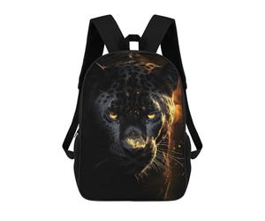 sinyumoney Black Jaguar in Gold Mochila Grande Para Portátil Resistente Al Agua Para El Campus, Viajes Al Aire Libre Y Deportes 17inch