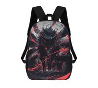 sinyumoney Black Kitsune Power Mochila Escolar Impresa En 3D Para Niños 17inch Mochilas Para Niños Y Niñas, Mochilas Escolares Para Niños, Mochilas De Viaje