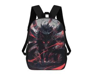 sinyumoney Black Kitsune Power Mochilas Escolares Mochila Escolar Ligera Mochila De Día Mochila Para Libros Para La Universidad Para Hombres/mujeres 17inch