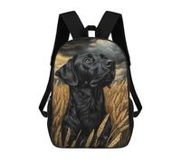 sinyumoney Black Lab in Wheat Field Mochilas Escolares Para La Escuela, Secundaria, Preparatoria Y Universidad. Mochilas De Viaje Para La Escuela/trabajo/viajes. 17inch