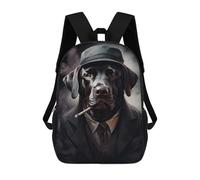 sinyumoney Black Labrador Gangster Mochilas Escolares Y De Negocios, Bolso Resistente Para Portátil Para Hombres/mujeres 17inch