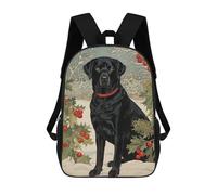 sinyumoney Black Labrador in Winter Mochilas Para Niños Mochila Escolar De Moda Mochila Escolar Impresa En 3D Para Niños Estudiantes De Primaria Y Secundaria 17inch