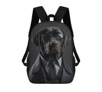 sinyumoney Black Labrador Mafia Boss Mochilas Escolares Y De Negocios, Bolso Resistente Para Portátil Para Hombres/mujeres 17inch