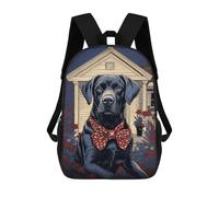 sinyumoney Black Labrador Mochila Infantil, Mochila Escolar Para Niños Y Adolescentes, Mochila De Viaje, Mochila Escolar, Mochila Para Libros 17inch