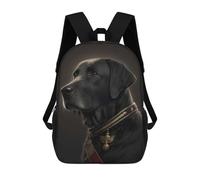 sinyumoney Black Labrador Portrait Mochila Escolar Impermeable Para Ordenador Portátil Para Adolescentes (niñas, Niños, Mujeres Y Hombres) 17inch