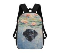 sinyumoney Black Labrador Retriever Painting-3 Mochilas Infantiles Mochila Escolar Impresa En 3D Para Niños Mochilas De Viaje Bolsas Para Libros Para Niños 17inch Mochila Escolar