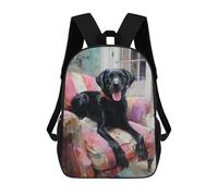 sinyumoney Black Labrador Retriever Painting Mochila De Viaje Resistente Al Agua, Bolsa Para Computadora Para Adolescentes, Niñas, Niños, Mujeres Y Hombres 17inch