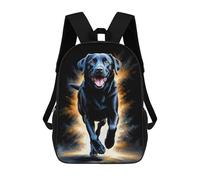 sinyumoney Black Labrador Running Mochila Infantil, Mochila Escolar Para Niños Y Adolescentes, Mochila De Viaje, Mochila Escolar, Mochila Para Libros 17inch