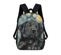 sinyumoney Black Labrador Sleeping Mochila Escolar, Mochila Informal, Mochila De Día, Mochila Escolar, De Trabajo Y De Viaje Para Hombres, Mujeres Y Adolescentes. 17inch