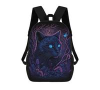 sinyumoney Black Light Cat 13 Mochilas Para Niños, Mochilas Escolares Personalizadas En 3D Para Niños Y Niñas, Mochilas Escolares Grandes, Mochilas Informales Para El Día A Día 17inch