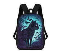 sinyumoney Black Light Cat 21 Mochila Infantil De Moda Divertida Mochila Escolar Para Niños Y Adolescentes Con Impresión 3D Para Niños 17inch