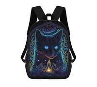 sinyumoney Black Light Cat 23 Mochila, Mochila Infantil, Mochila Escolar Para Estudiantes, Mochila Para Libros, Mochila Escolar Impresa En 3D Para Niños Y Niñas 17inch