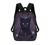 sinyumoney Black Light Cat 31 Mochilas Escolares Para Niños Y Niñas, Mochilas Deportivas Informales Para Primaria, Mochilas De Gran Capacidad Para Libros 17inch