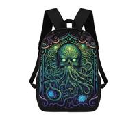 sinyumoney Black Light Cthulhu Mochila Escolar Infantil De Moda Informal Mochilas Infantiles Impresas En 3D Mochila Grande Para Niño 17inch