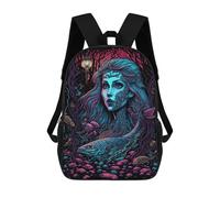sinyumoney Black Light Mermaid Mochila Escolar Para Niñas Y Niños, Mochilas De Gran Capacidad, Mochilas Ligeras Para Niños Y Estudiantes 17inch