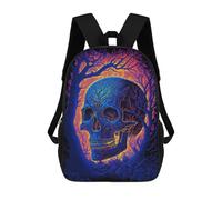 sinyumoney Black Light Skull Mochila Escolar Resistente Al Agua, Mochila De Viaje, Bolsa Para Computadora - Perfecta Para Viajes, Trabajo Y Uso Diario 17inch