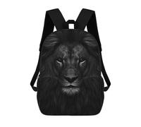 sinyumoney Black Lion Head Artwork Mochila Escolar De 17 Pulgadas Para Adolescentes, Con Estampado 3D, Ajustable Y Con Bolsillos, Ideal Para Niños, Niñas Y Estudiantes.