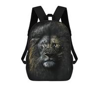 sinyumoney Black Lion King Art Print Mochila Escolar Informal Para El Día A Día, Para La Escuela, El Trabajo Y Los Viajes Para Hombres, Mujeres Y Adolescentes. 17inch