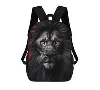 sinyumoney Black Lion Majesty Mochila Escolar Infantil Impresa En 3D Para Niños, Mochilas De Viaje, Bolsas Para Libros Para Niños Estudiantes De Primaria 17inch