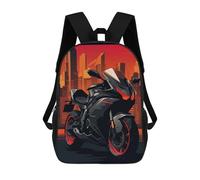 sinyumoney Black Motorcycle Vice City Mochila Con Bolsillo Mochilas Impresas En 3D, Mochilas De Viaje, Mochilas Para Libros, Mochila Escolar Para Niños 17inch