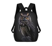 sinyumoney Black Owl Mochila De Peluche Con Dibujos Animados, Mochila 3D Para Niños, Bolsa Escolar, Idea De Regalo De Cumpleaños Para Niños Y Niñas 17inch