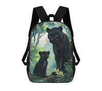 sinyumoney Black Panther And Cub Mochila Escolar Para Niños Mochila Escolar Impresa En 3D Mochila Escolar De Moda Para Niños De Primaria Y Secundaria 17inch