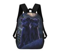 sinyumoney Black Panther Cubs Mochila Escolar Para Niñas 17inch Mochila Informal Ligera Para Niños Y Niñas, Ideal Para Estudiantes De Secundaria