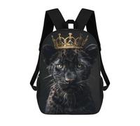 sinyumoney Black Panther Cute King Mochila Escolar Infantil Estampada Para Adultos Y Niños, Mochila De Viaje Para El Día A Día 17inch