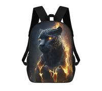 sinyumoney Black Panther Fantasy Fire Mochilas Impresas En 3D Para Niños, Mochila Escolar, Mochila De Moda Para Niños De Primaria Y Secundaria 17inch