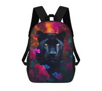 sinyumoney Black Panther Flower Dream Mochila Escolar Impresa En 3D Mochilas Informales Para Niños Mochila Escolar Impresa En 3D Para Niños De Primaria Y Secundaria 17inch