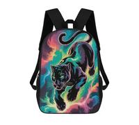 sinyumoney Black Panther in Colorful Cosmic Space Mochilas Para Niños Y Estudiantes, Mochilas Escolares Impresas En 3D, Mochilas Para Estudiantes De Primaria Y Secundaria Para Niños Y Niñas 17inch