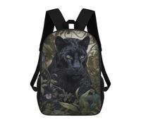 sinyumoney Black Panther in Lush Jungle Mochilas Para Niños Mochila Escolar Mochila Escolar Impresa En 3D Para Niños Estudiantes De Primaria Y Secundaria 17inch