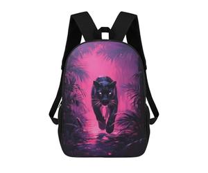 sinyumoney Black Panther in Neon Jungle Mochila Escolar Para Niños, Mochila Escolar De Gran Capacidad Para Niños, Mochila Escolar 3D, Regalos Para Niños 17inch