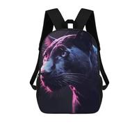 sinyumoney Black Panther Pink Light Mochila Escolar Ligera E Informal Para Adolescentes, Niños, Mujeres Y Hombres 17inch