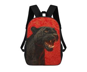 sinyumoney Black Panther Roaring Art Print Mochilas Para Niños 17inch Mochila Escolar Mochila Escolar Impresa En 3D Para Niños De Primaria Y Secundaria