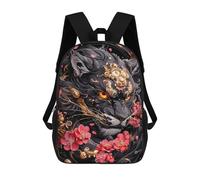 sinyumoney Black Panther with Gold Accents 17inch Mochilas Escolares Impresas En 3D, Mochilas Escolares De Moda Para Niños De Primaria Y Secundaria