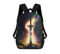 Sinyumoney Black Phoenix Mochila Escolar Para Niños Impreso En 3D, Ideal Para Viajes Y Lecturas, Para Niños Y Estudiantes De Primaria, Paint Sword Legend, 17"