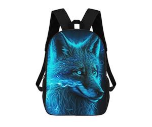 Sinyumoney Black Phoenix Mochila Escolar Para Niños Impreso En 3D, Ideal Para Viajes Y Lecturas, Para Niños Y Estudiantes De Primaria, Blue Wolf Mystical Aura, 17"
