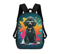 sinyumoney Black Poodle Cute Mochila, Mochila Escolar Impresa En 3D, Bolsa Para El Almuerzo Escolar, Mochila De Viaje, Mochila Para Amigos, Mochila Escolar Para Niñas Y Niños 17inch