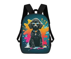 sinyumoney Black Poodle Cute Mochila, Mochila Escolar Impresa En 3D, Bolsa Para El Almuerzo Escolar, Mochila De Viaje, Mochila Para Amigos, Mochila Escolar Para Niñas Y Niños 17inch