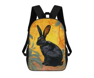sinyumoney Black Rabbit Painting Artwork Mochila De Viaje Para La Universidad, Mochilas Para Adolescentes, Chicas, Chicos, Mujeres Y Hombres 17inch