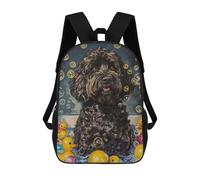sinyumoney Black Russian Terrier Dog Mochila Infantil Para Niñas, Mochila Escolar 3D, Mochila Para Niños Pequeños, Mochila Informal De Día, Mochila Escolar De Moda 17inch