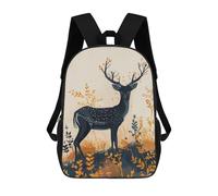 sinyumoney Black Spotted Deer in Autumn Mochilas Infantiles Impresas En 3D, Mochilas De Moda Informales, Mochilas De Viaje Bonitas, Mochilas Informales Para Exteriores Para Niños Y Niñas 17inch