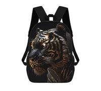 sinyumoney Black Tiger Gold Livery 17inch Mochilas Escolares Impresas En 3D, Mochilas Escolares De Moda Para Niños De Primaria Y Secundaria
