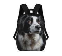 sinyumoney Black & White Dog Portrait Mochila Escolar De 17 Pulgadas Impresa En 3D Mochilas Infantiles Mochila Genial Impresa En 3D Para Niños De Primaria Y Secundaria